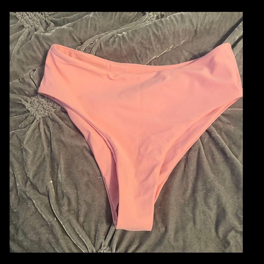 SHEIN Light Pink High Waist Swim Bottoms - Picture 3 of 6